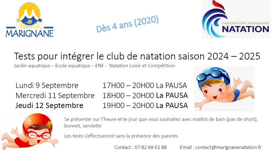 Test Septembre saison 2024 - 2025